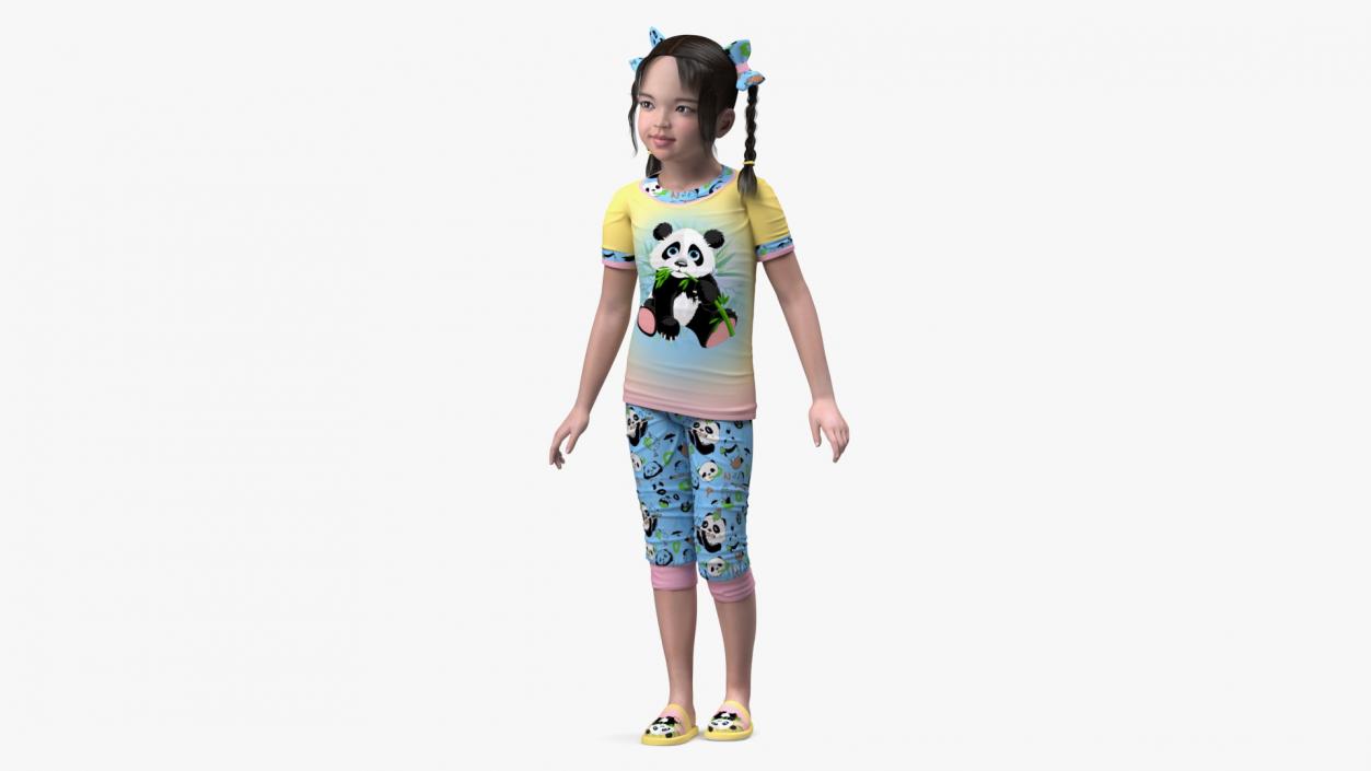 3D model Asian Girl Childs Collection 3