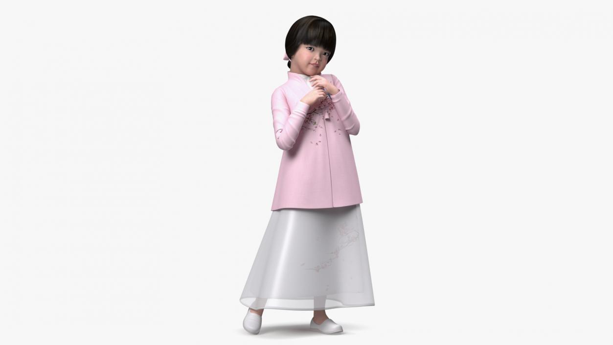 3D model Asian Girl Childs Collection 3