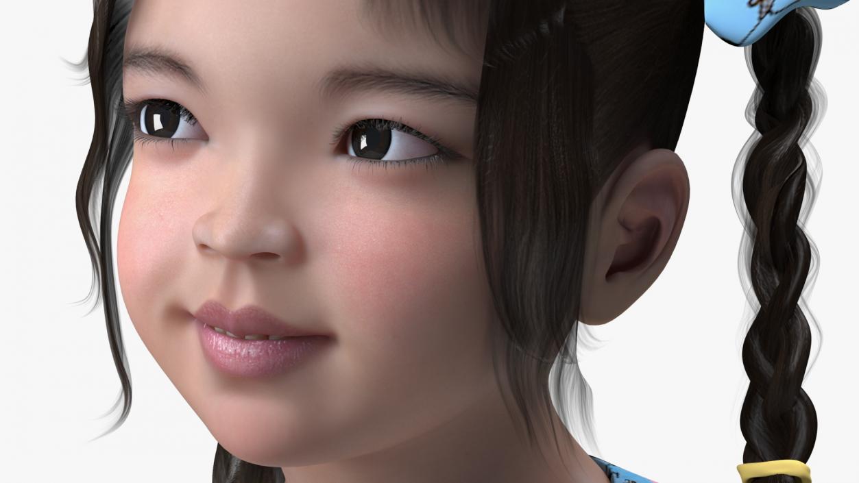 3D model Asian Girl Childs Collection 3