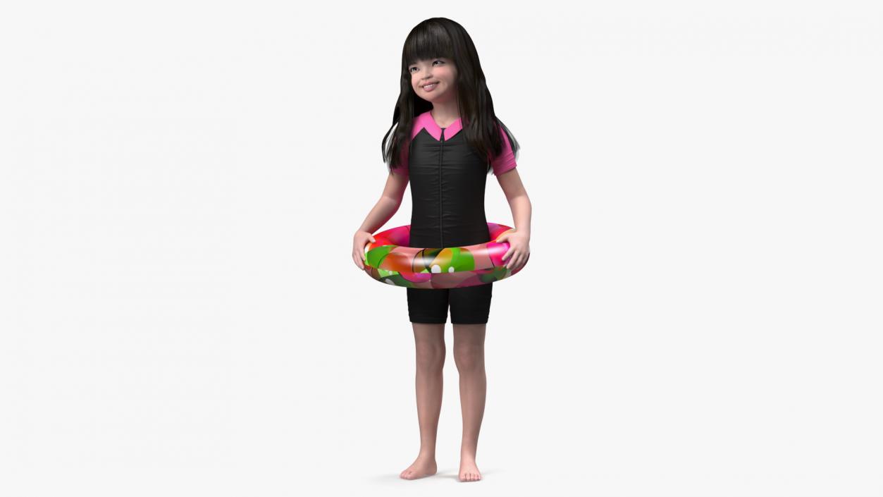 3D model Asian Girl Childs Collection 3