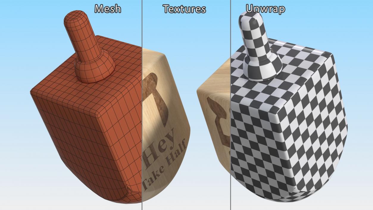 Dreidels Collection 3D model