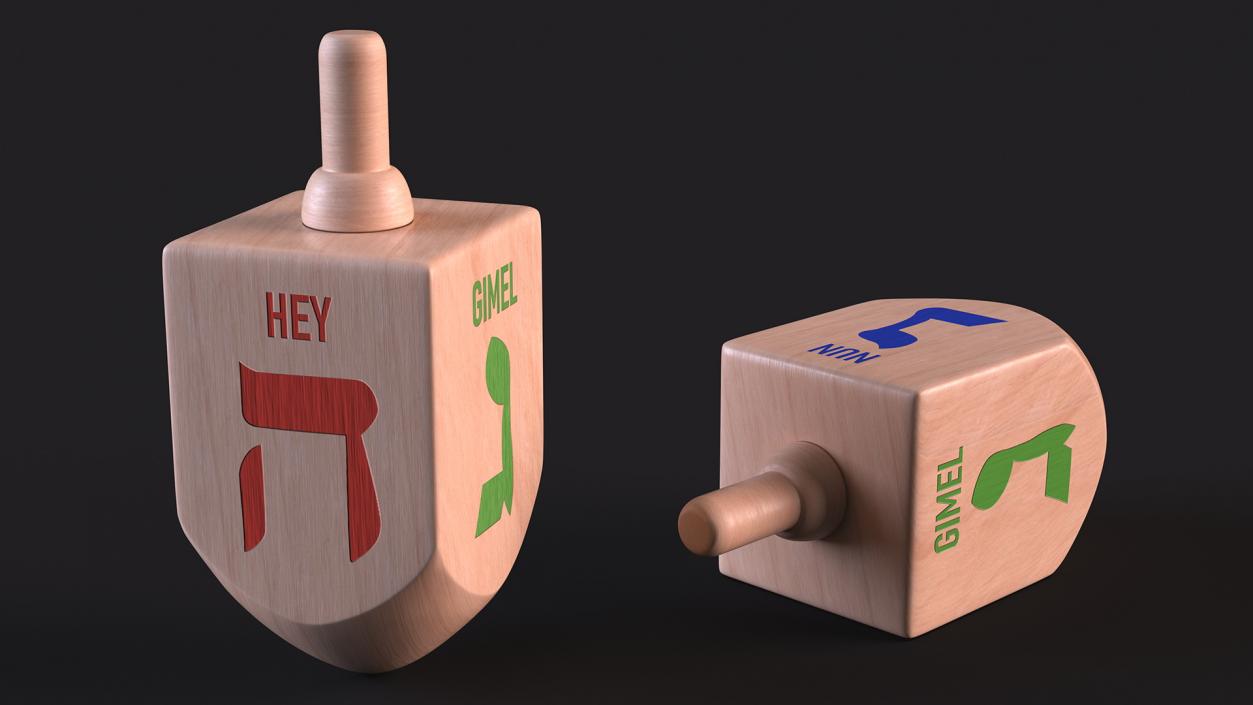 Dreidels Collection 3D model