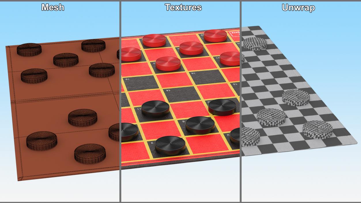 3D Checker Set