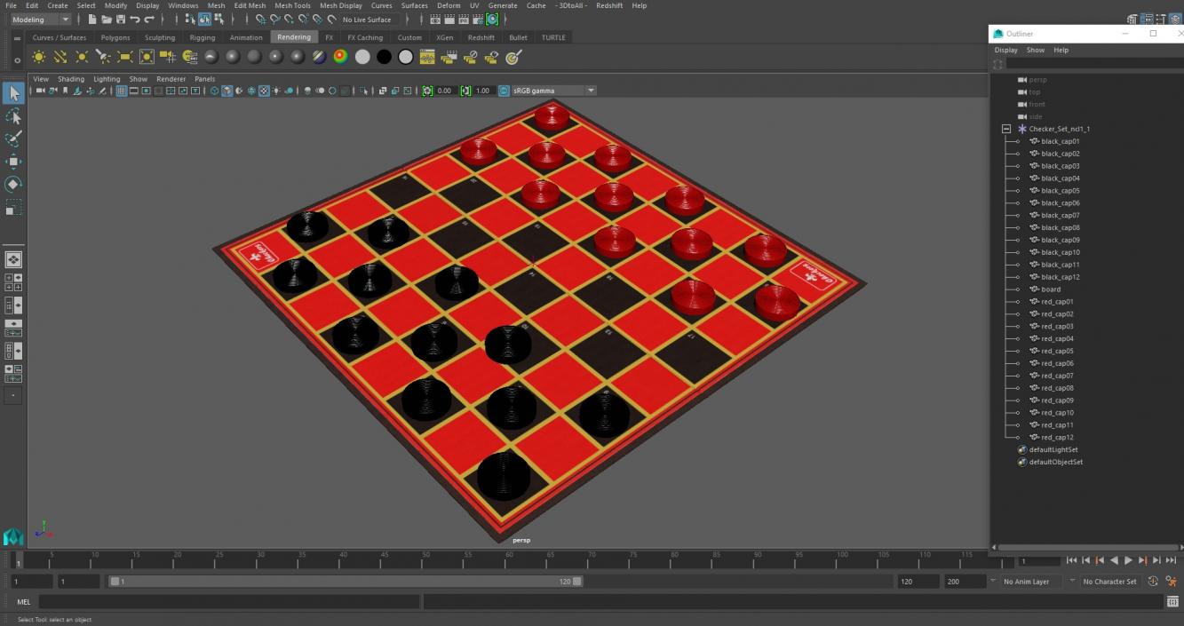 3D Checker Set