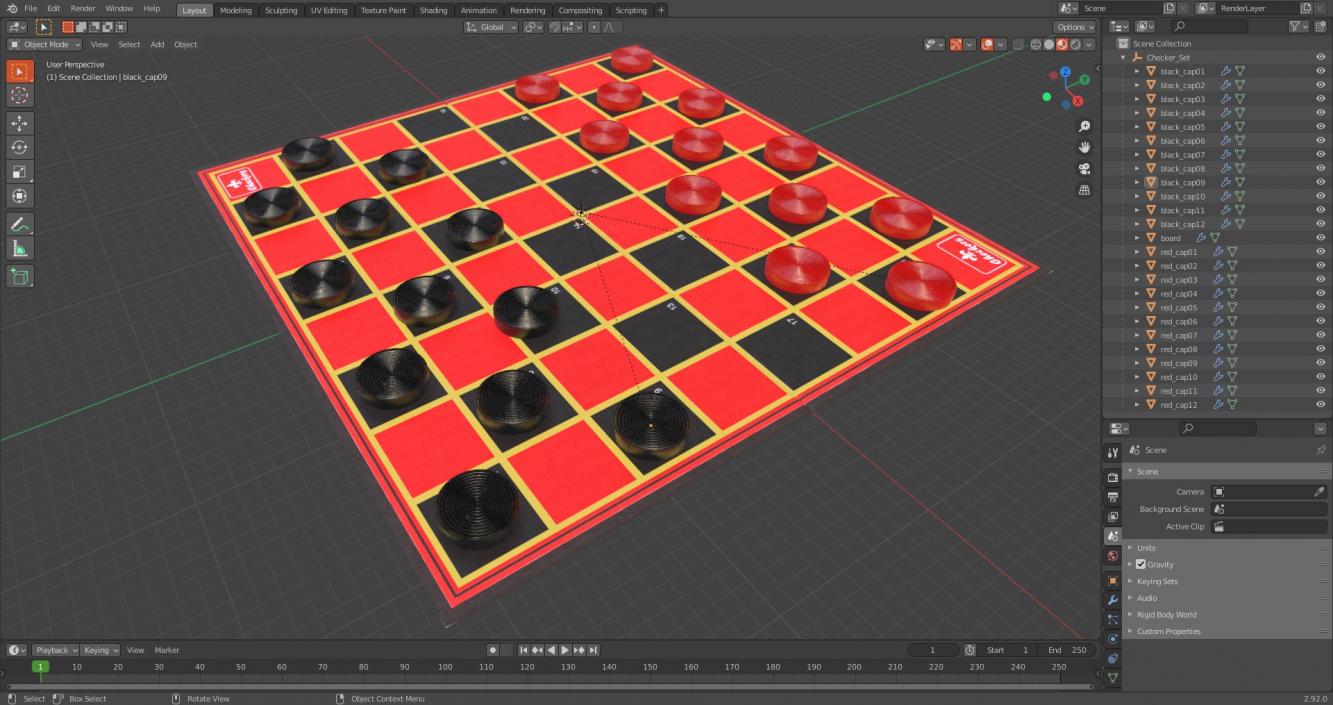 3D Checker Set