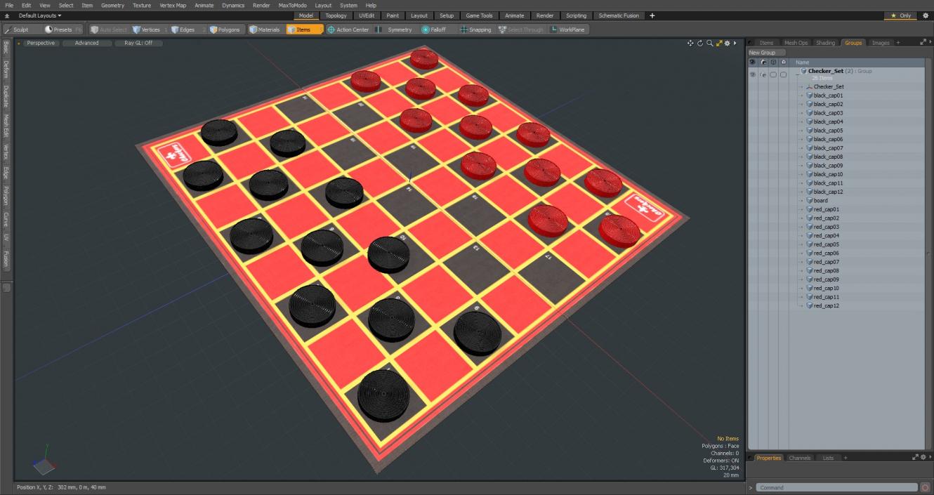 3D Checker Set