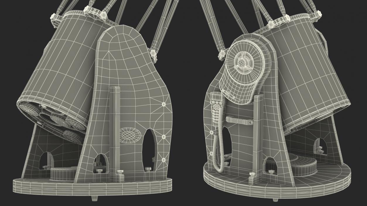 Truss Tube Dobsonian Telescope Rigged 3D