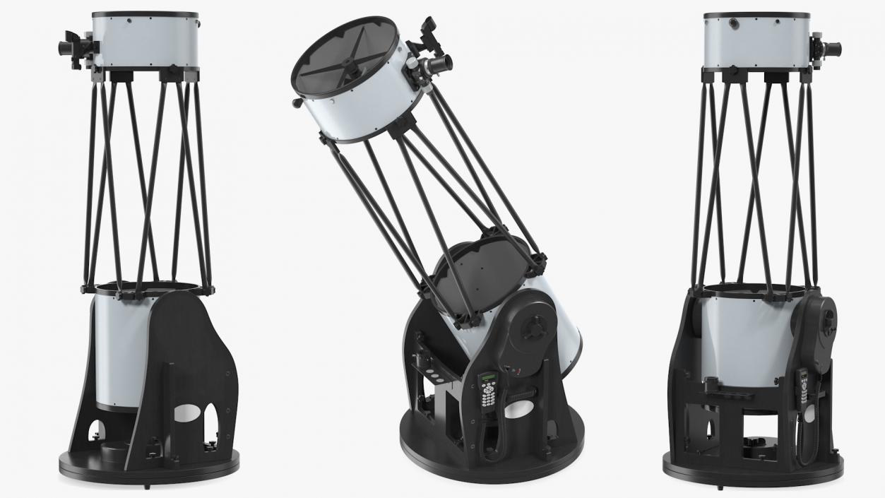 Truss Tube Dobsonian Telescope Rigged 3D