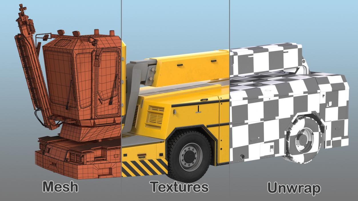 3D Deicing Vehicle  Rigged model