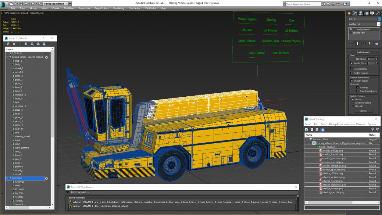 3D Deicing Vehicle  Rigged model