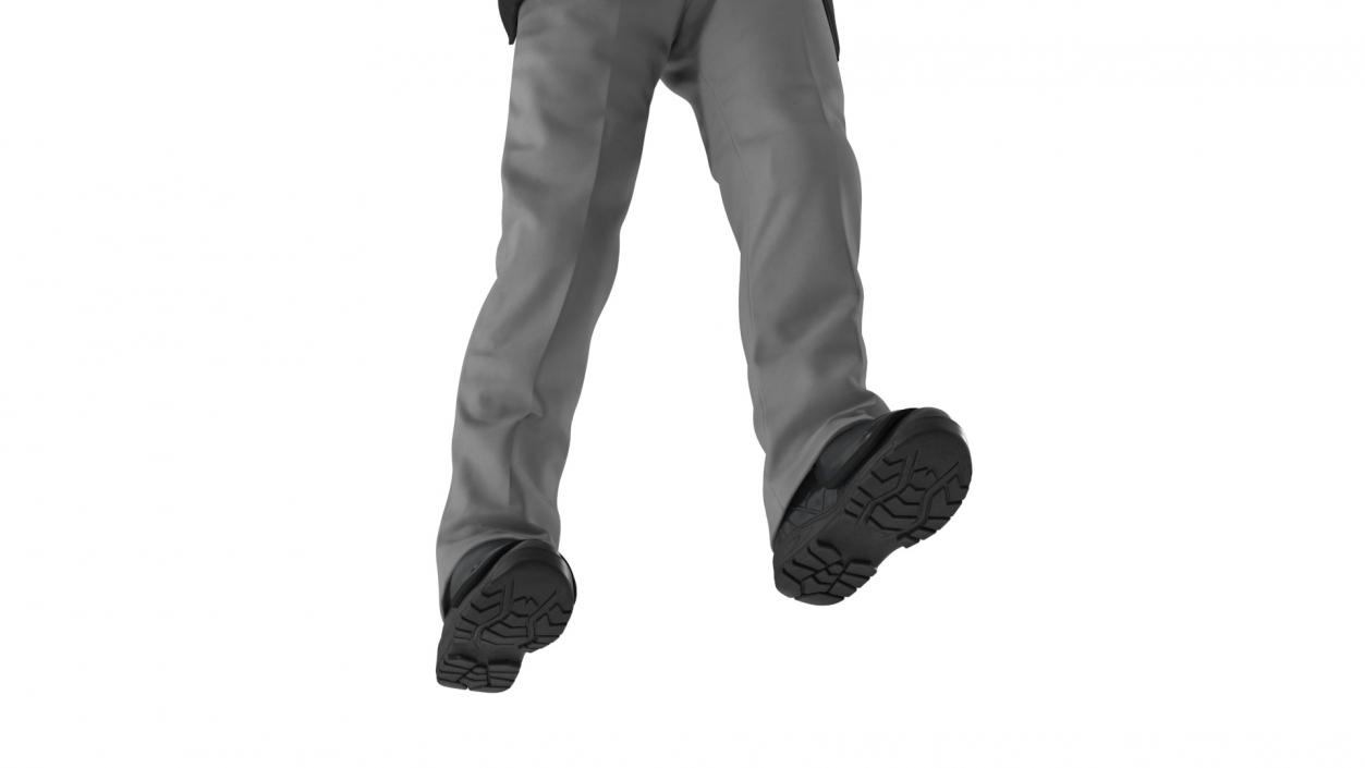 Baseball Umpire in Cap Showing Points 3D