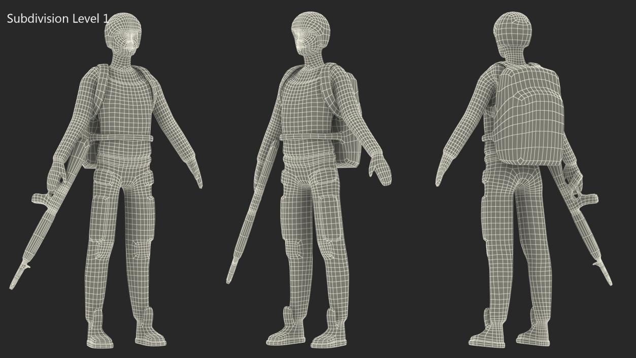 3D Low Poly Soldier