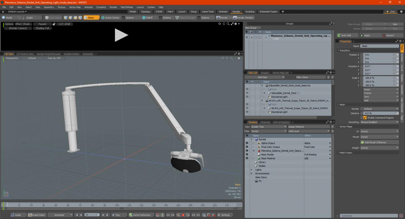 Planmeca Solanna Dental Unit Operating Light 3D model