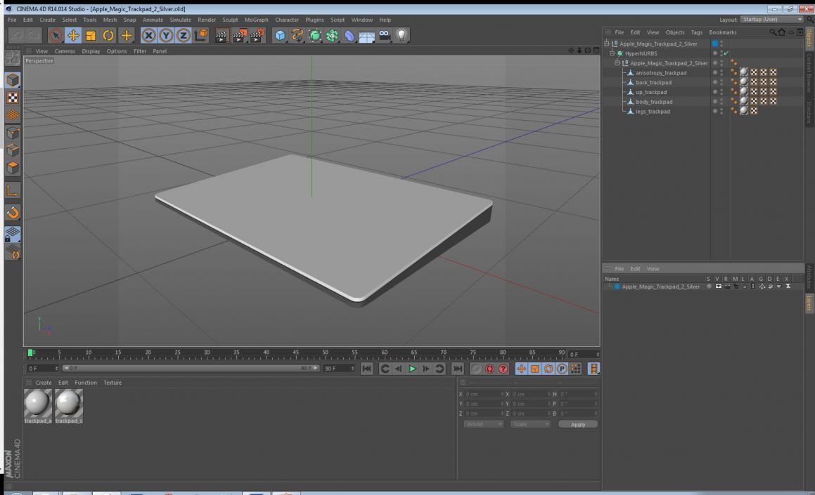 Apple Magic Trackpad 2 Silver 3D model
