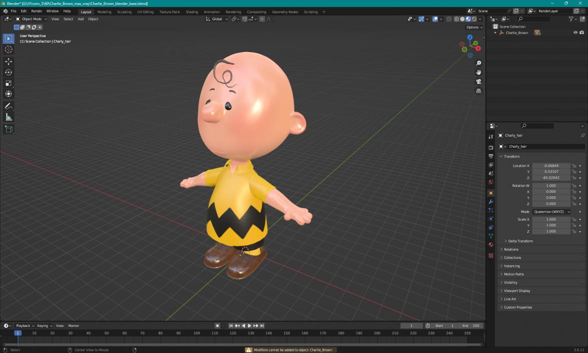 3D Charlie Brown model