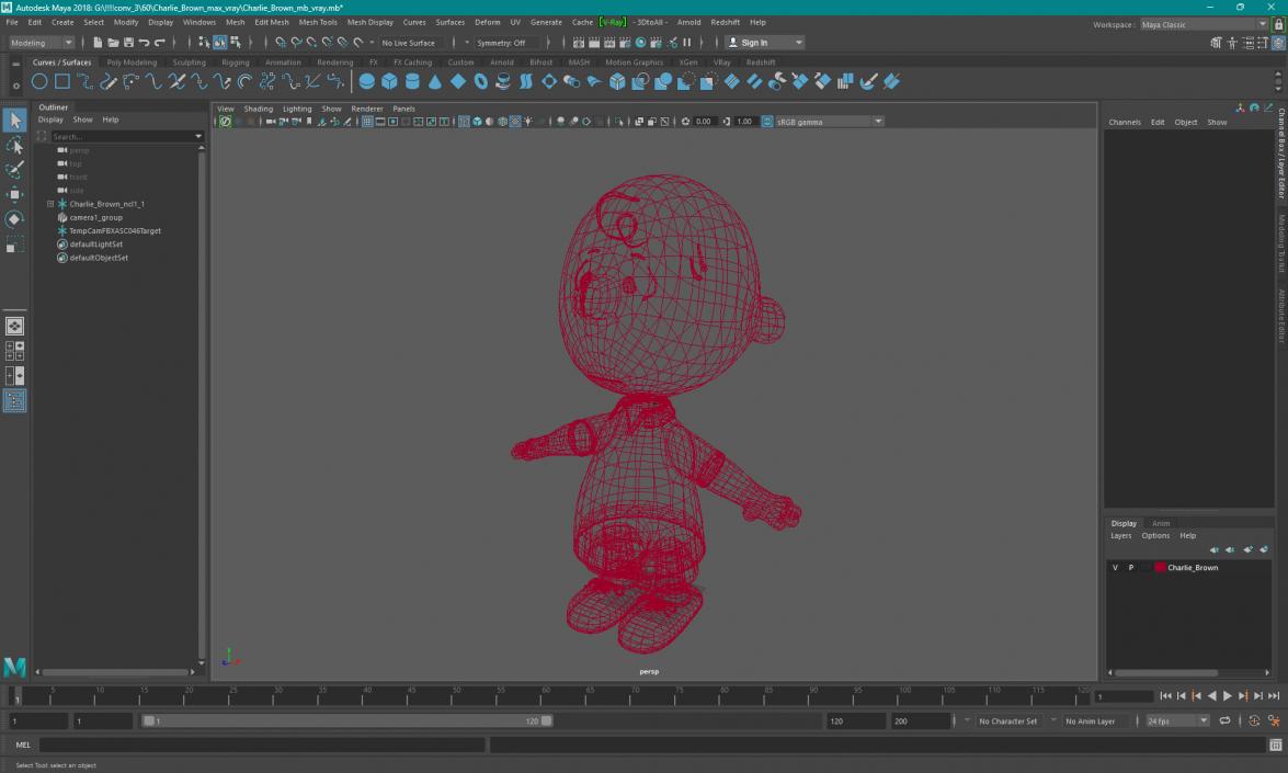 3D Charlie Brown model