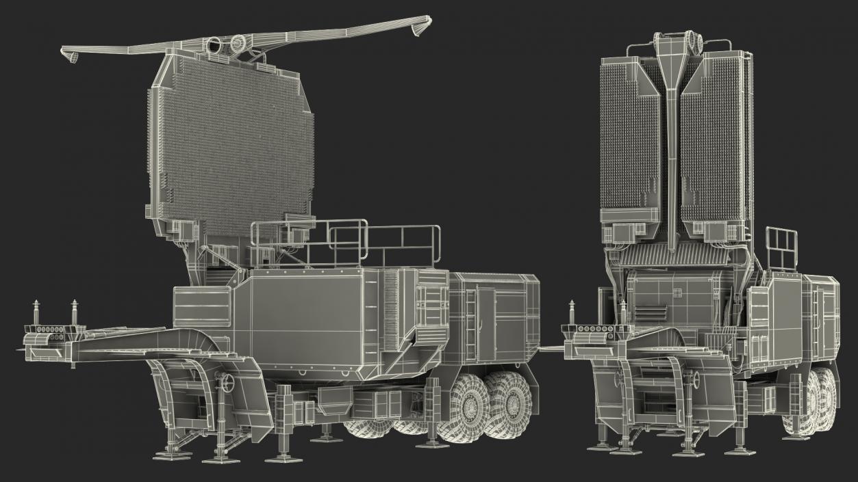 3D Long Range Surveillance Radar 64N6 Rigged