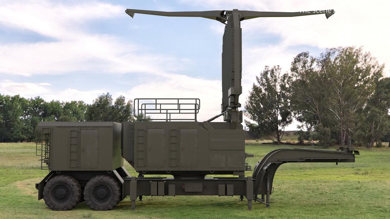 3D Long Range Surveillance Radar 64N6 Rigged