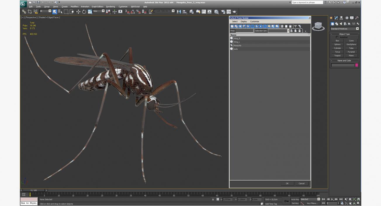 3D model Mosquito Pose 3