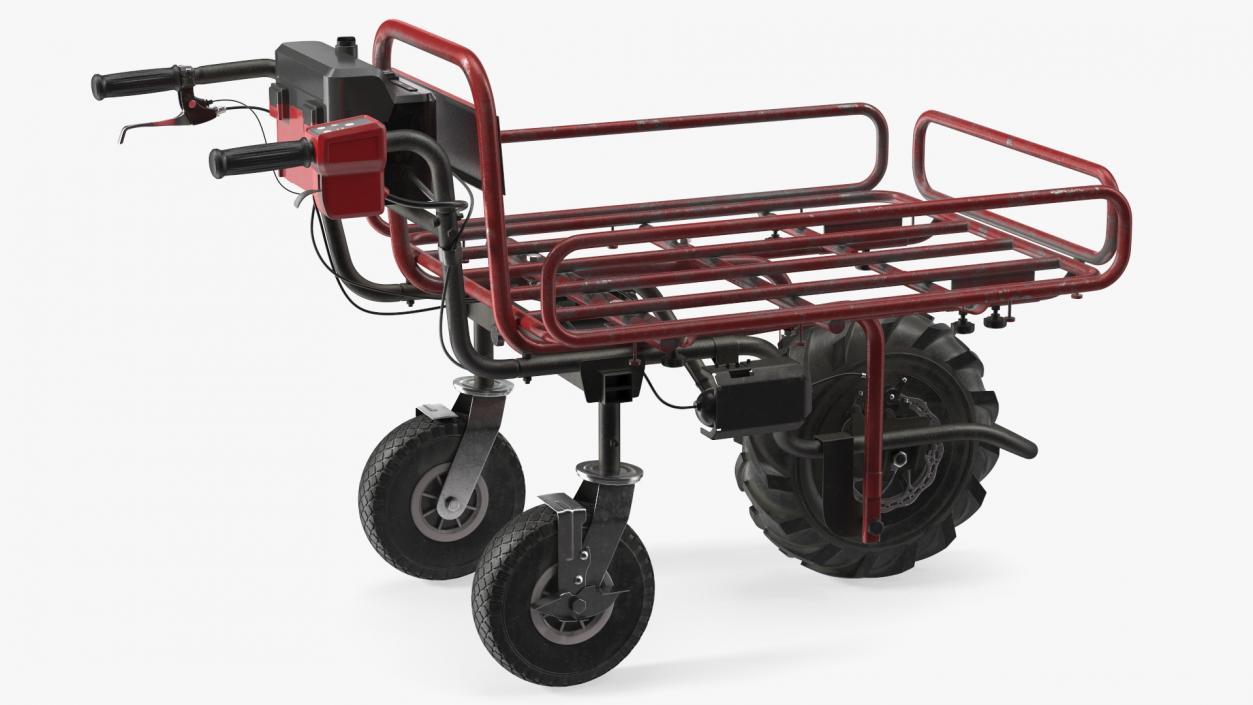 Battery Powered Wheelbarrow with Pipe Frame Dusty 3D model