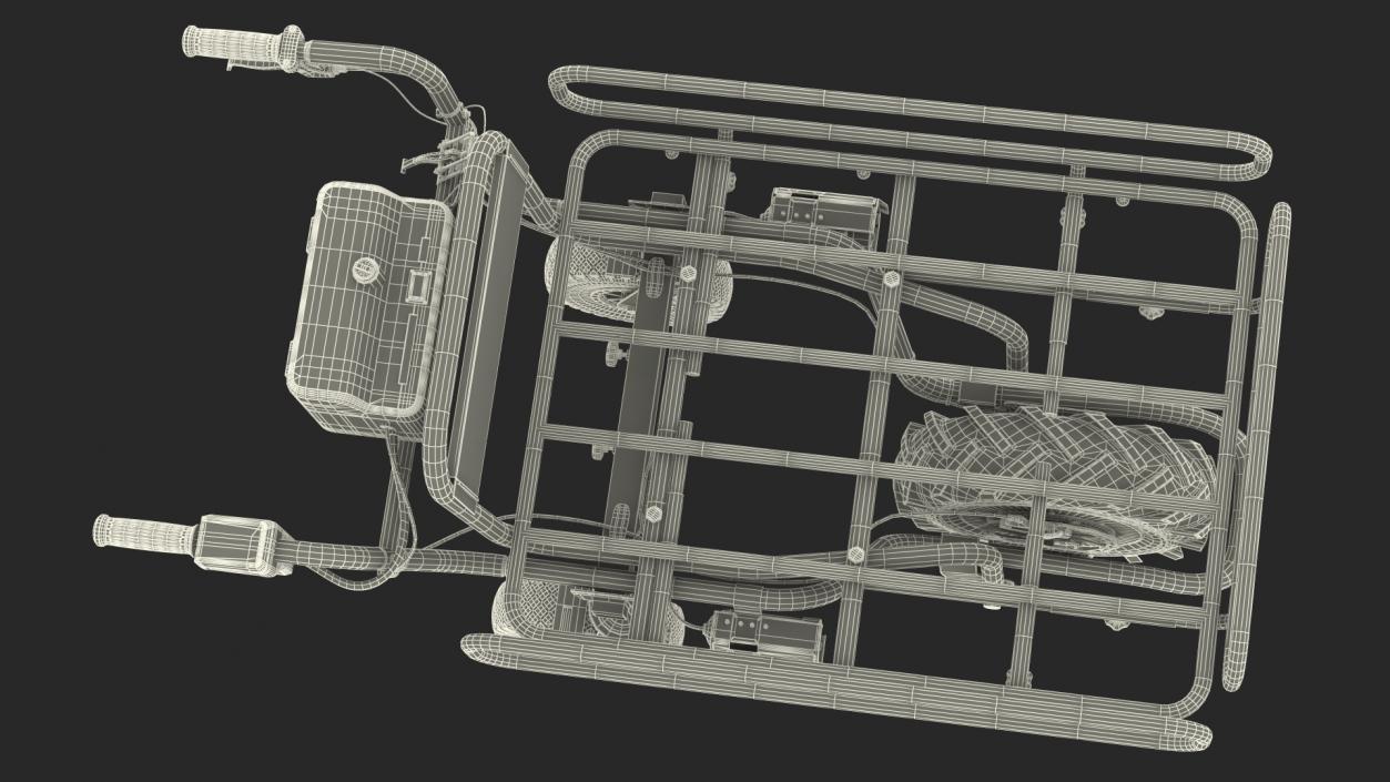 Battery Powered Wheelbarrow with Pipe Frame Dusty 3D model