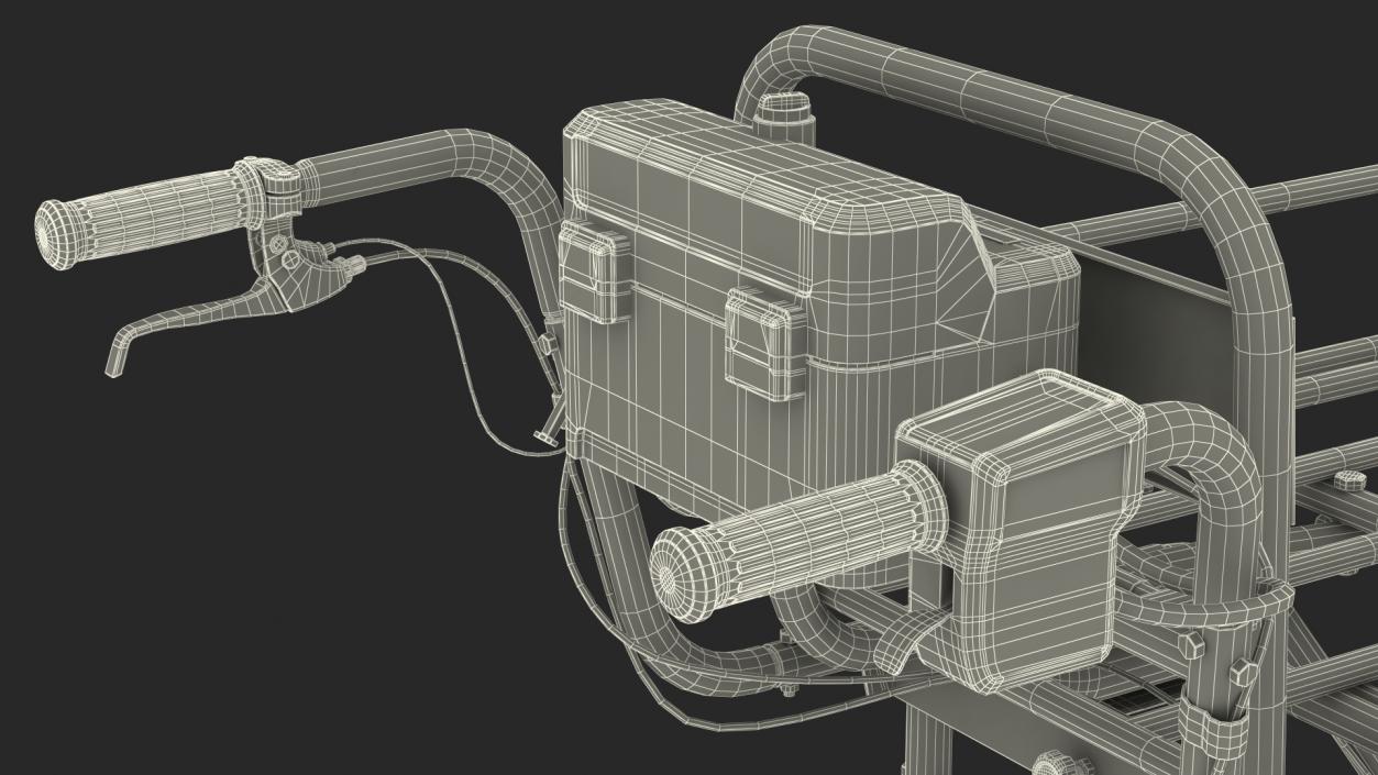 Battery Powered Wheelbarrow with Pipe Frame Dusty 3D model