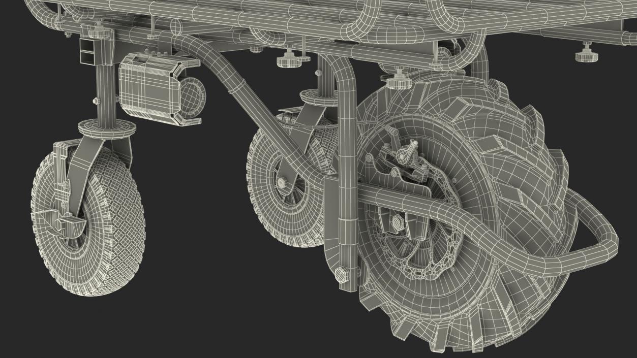 Battery Powered Wheelbarrow with Pipe Frame Dusty 3D model