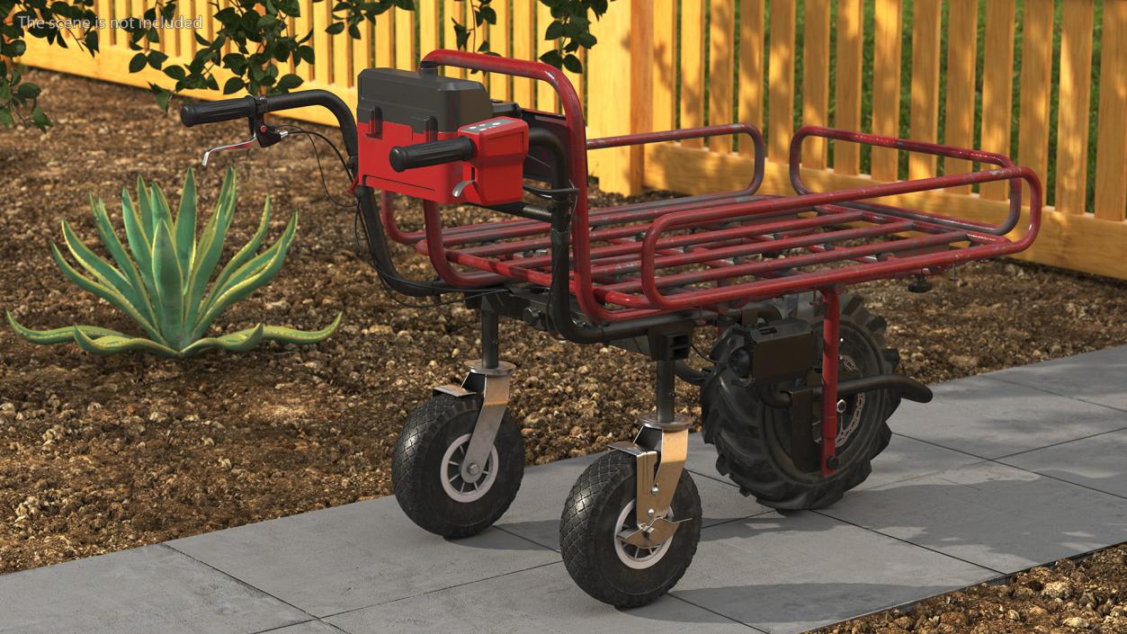 Battery Powered Wheelbarrow with Pipe Frame Dusty 3D model