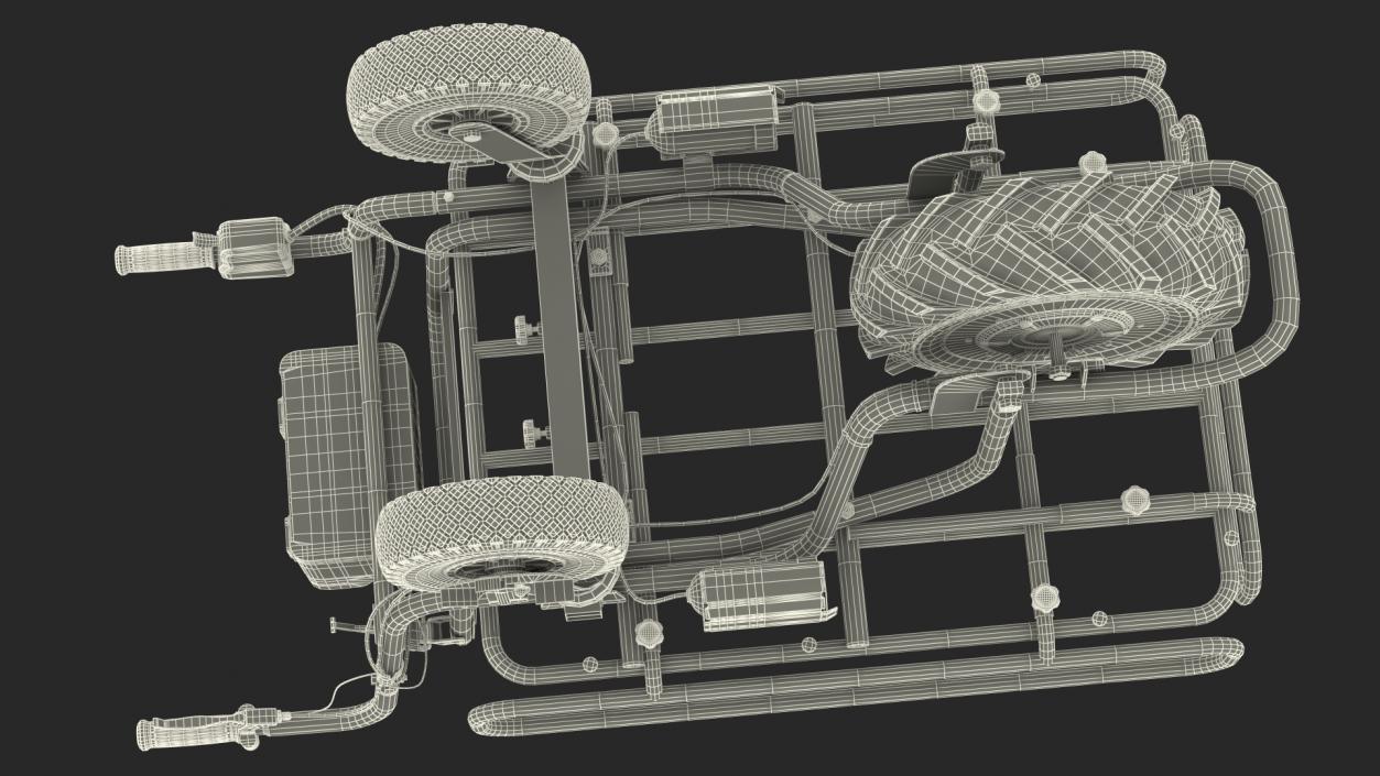 Battery Powered Wheelbarrow with Pipe Frame Dusty 3D model