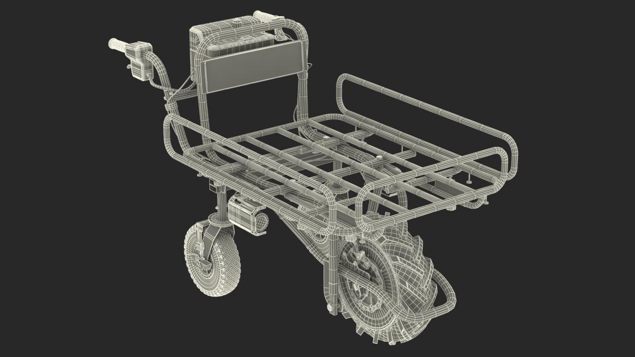 Battery Powered Wheelbarrow with Pipe Frame Dusty 3D model