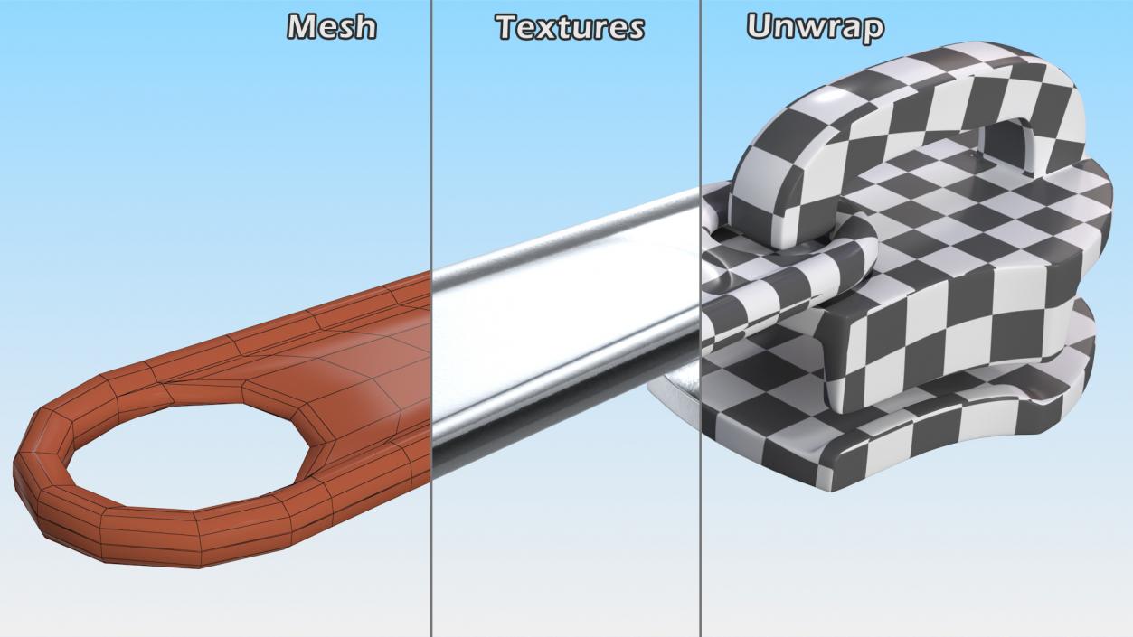 Metal Long Pull Slider 3D