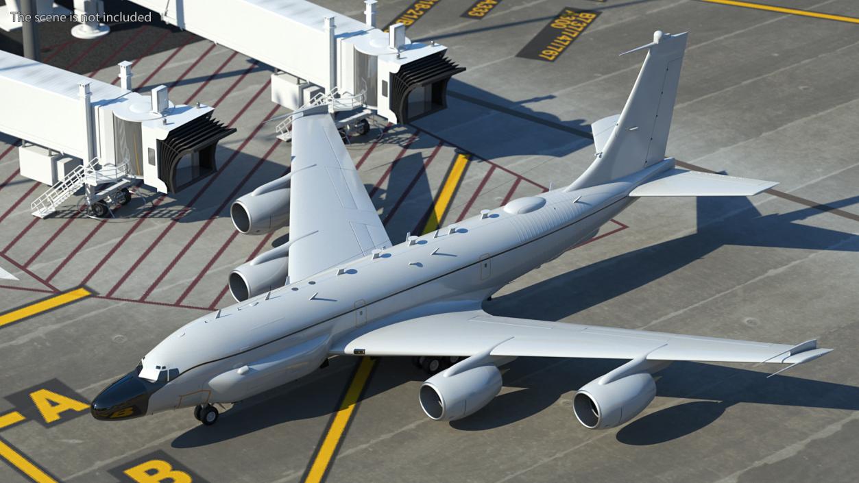 3D model Boeing RC-135 Large Reconnaissance Aircraft Rigged