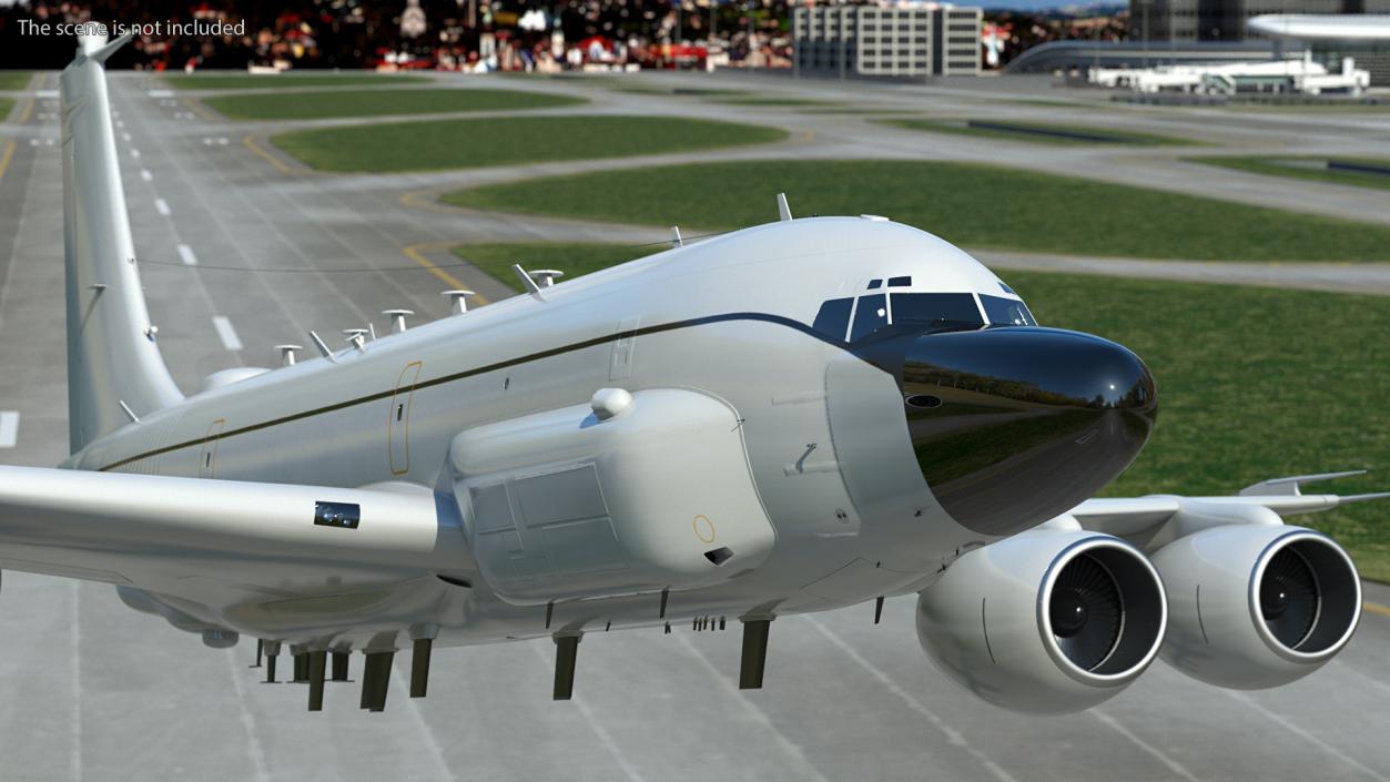 3D model Boeing RC-135 Large Reconnaissance Aircraft Rigged