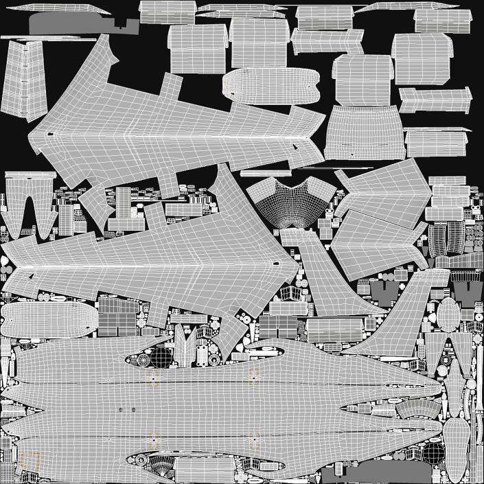 3D model Boeing RC-135 Large Reconnaissance Aircraft Rigged