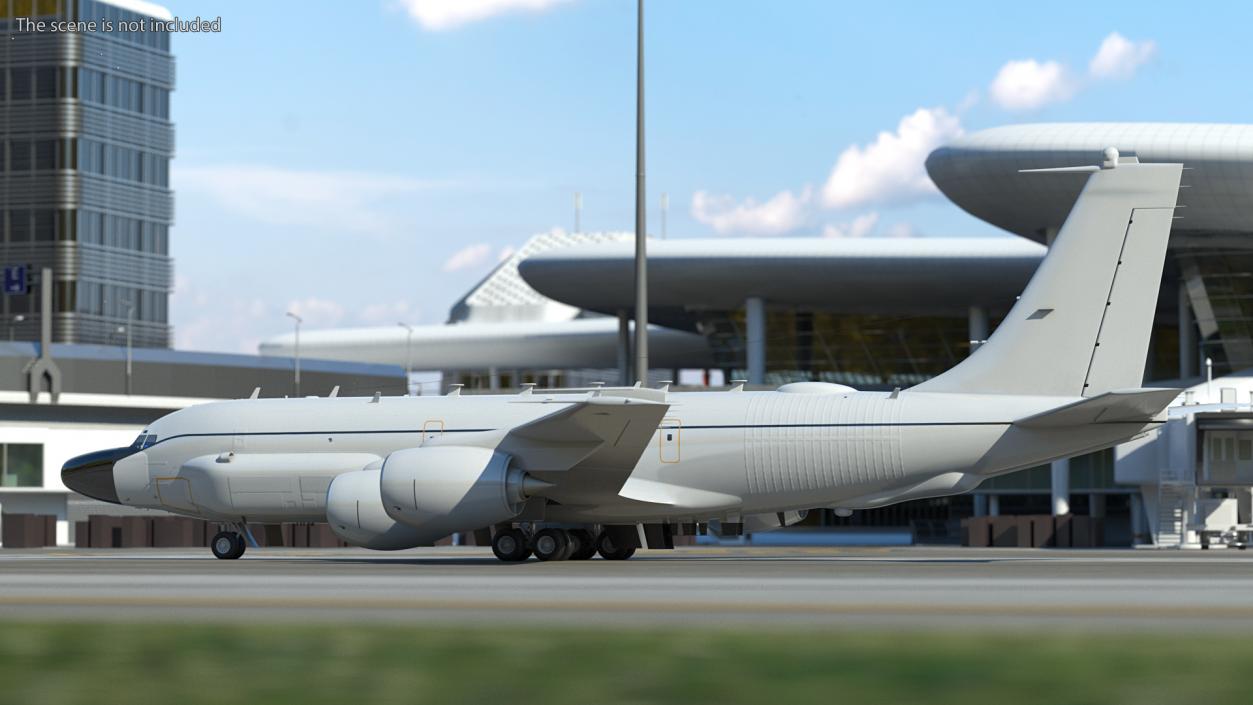 3D model Boeing RC-135 Large Reconnaissance Aircraft Rigged