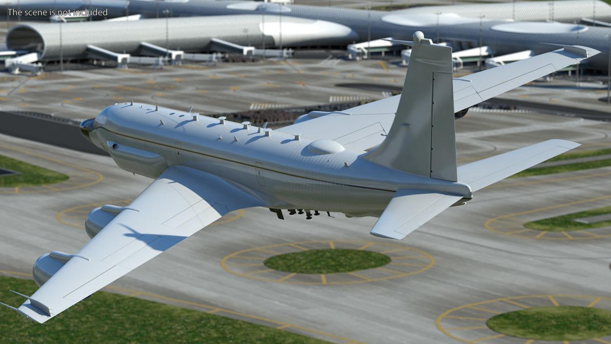 3D model Boeing RC-135 Large Reconnaissance Aircraft Rigged