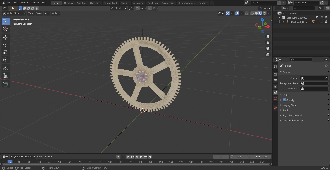 Clockwork Gear 3D model