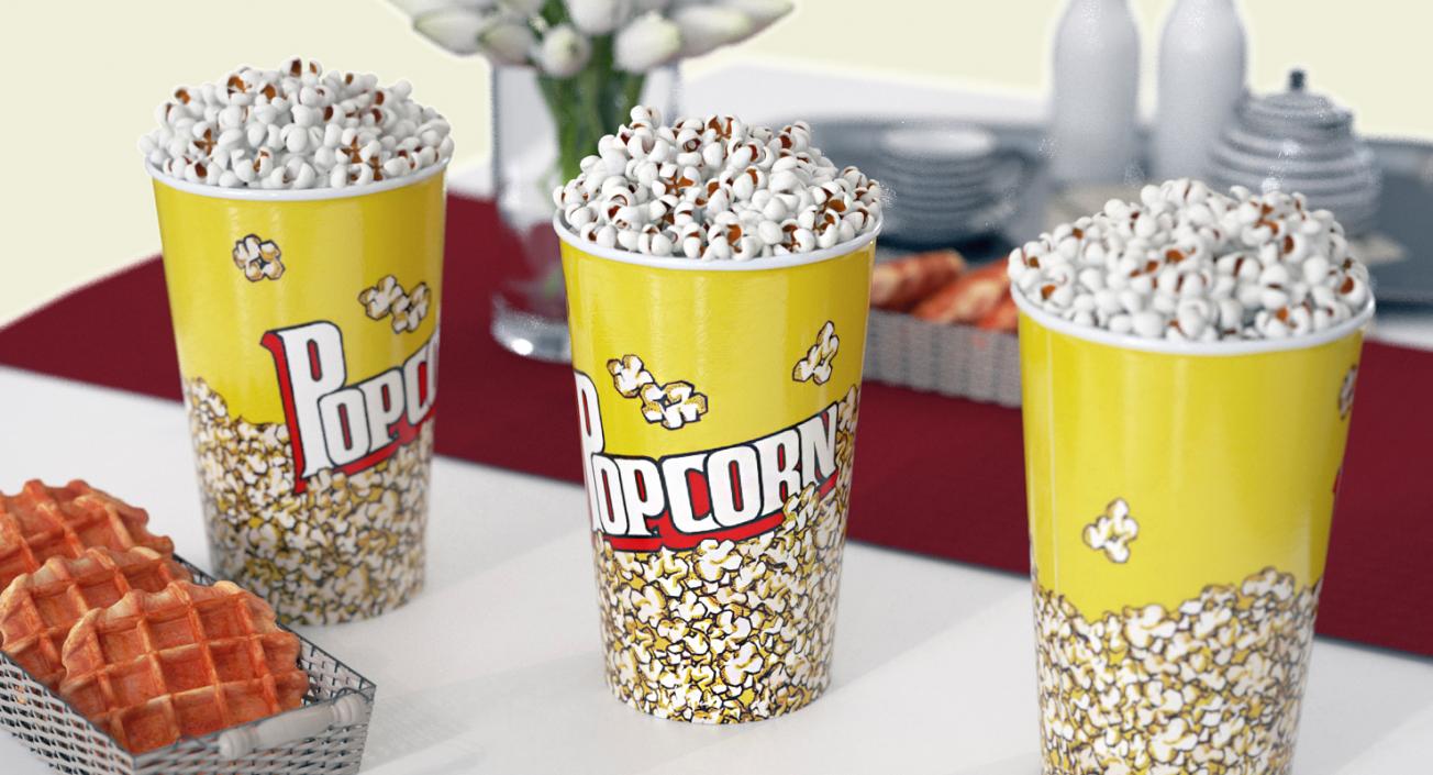 Popcorn Containers 3D Models Collection 3D model