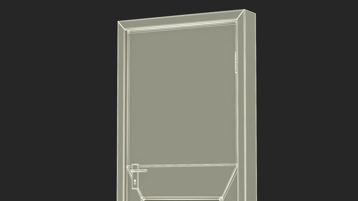 3D model Red Fire Door Single