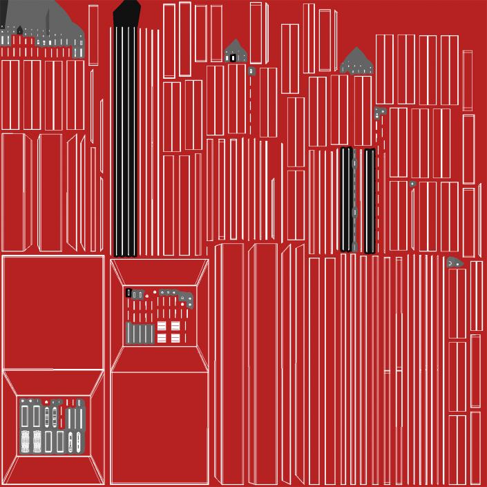 3D model Red Fire Door Single