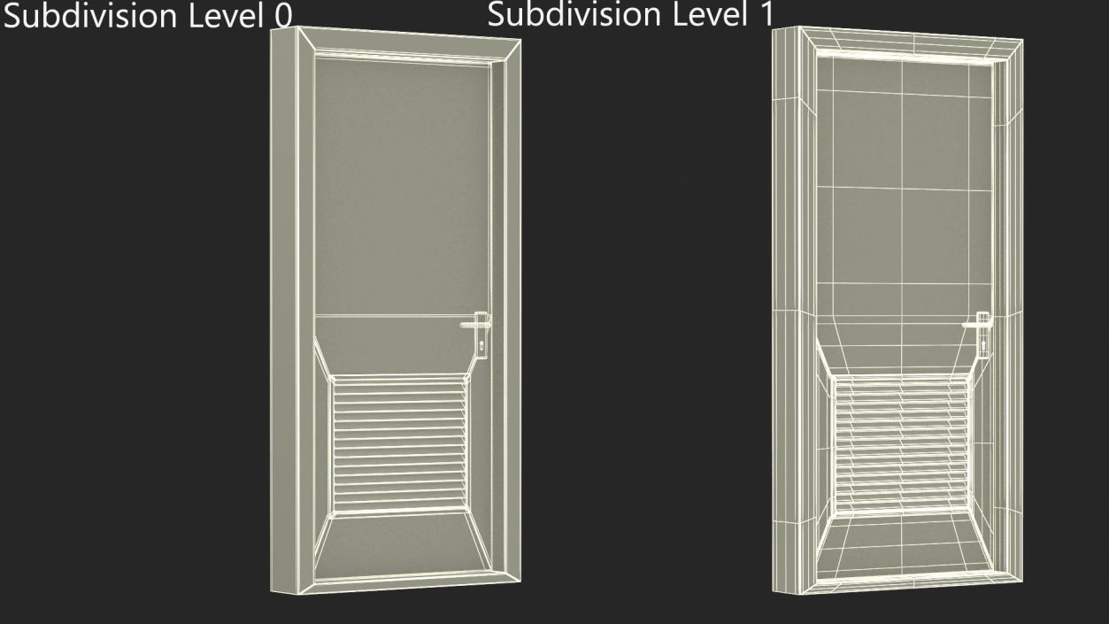 3D model Red Fire Door Single