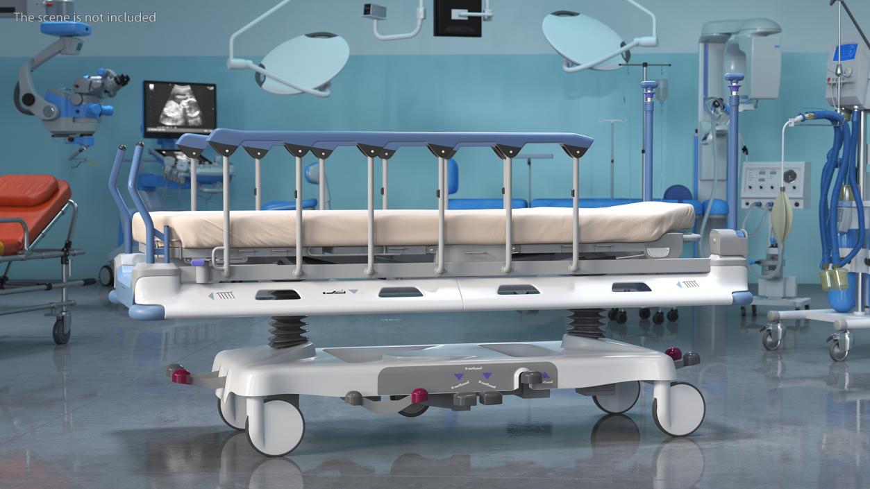 3D Emergency Transport Bed model