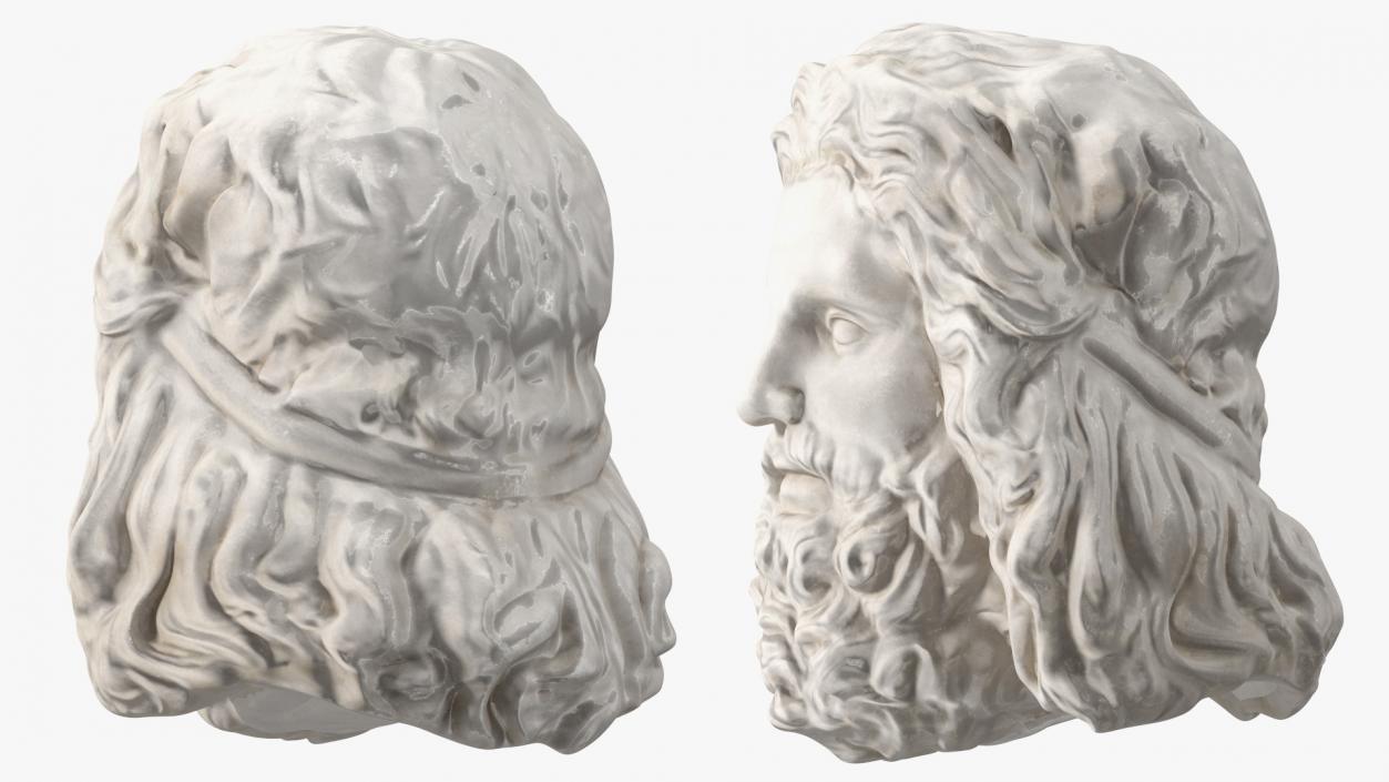 Zeus Head Sculpture 3D model