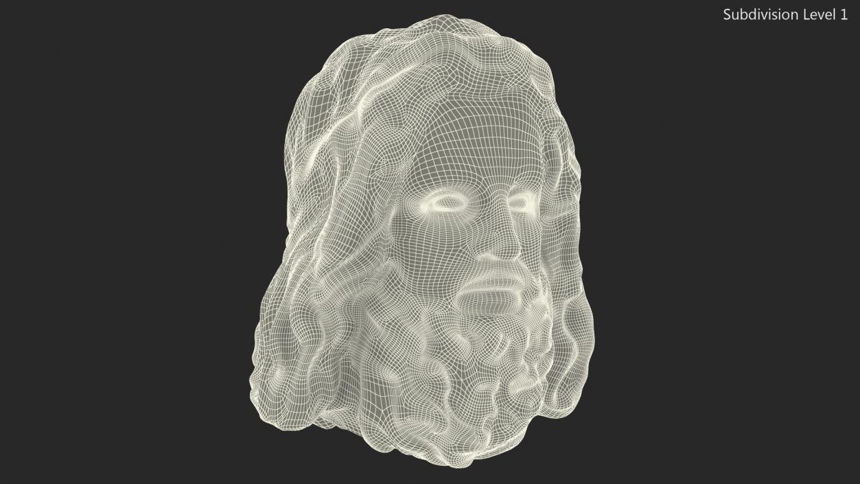 Zeus Head Sculpture 3D model