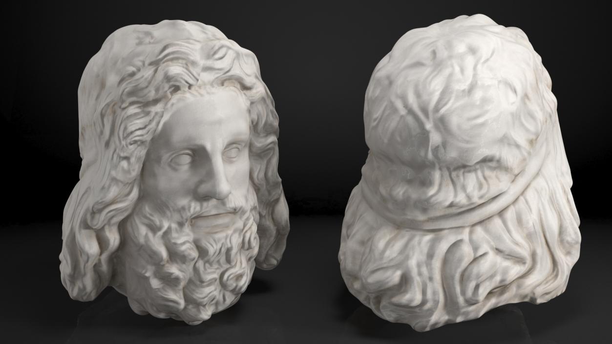 Zeus Head Sculpture 3D model