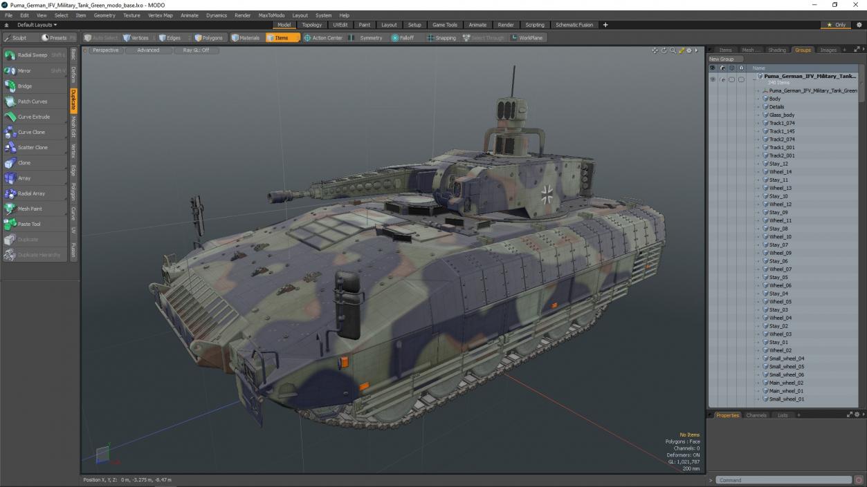 3D model Puma German IFV Military Tank Green