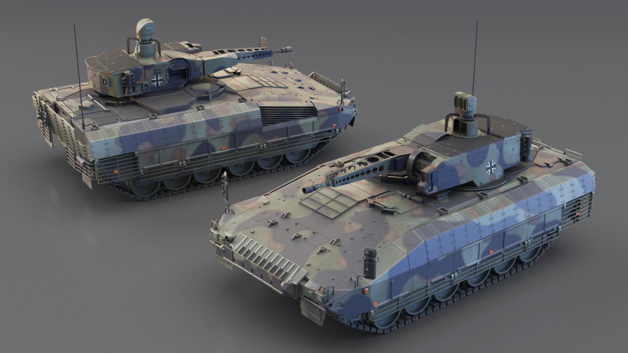 3D model Puma German IFV Military Tank Green