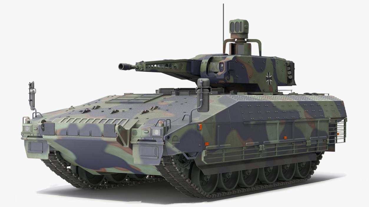 3D model Puma German IFV Military Tank Green