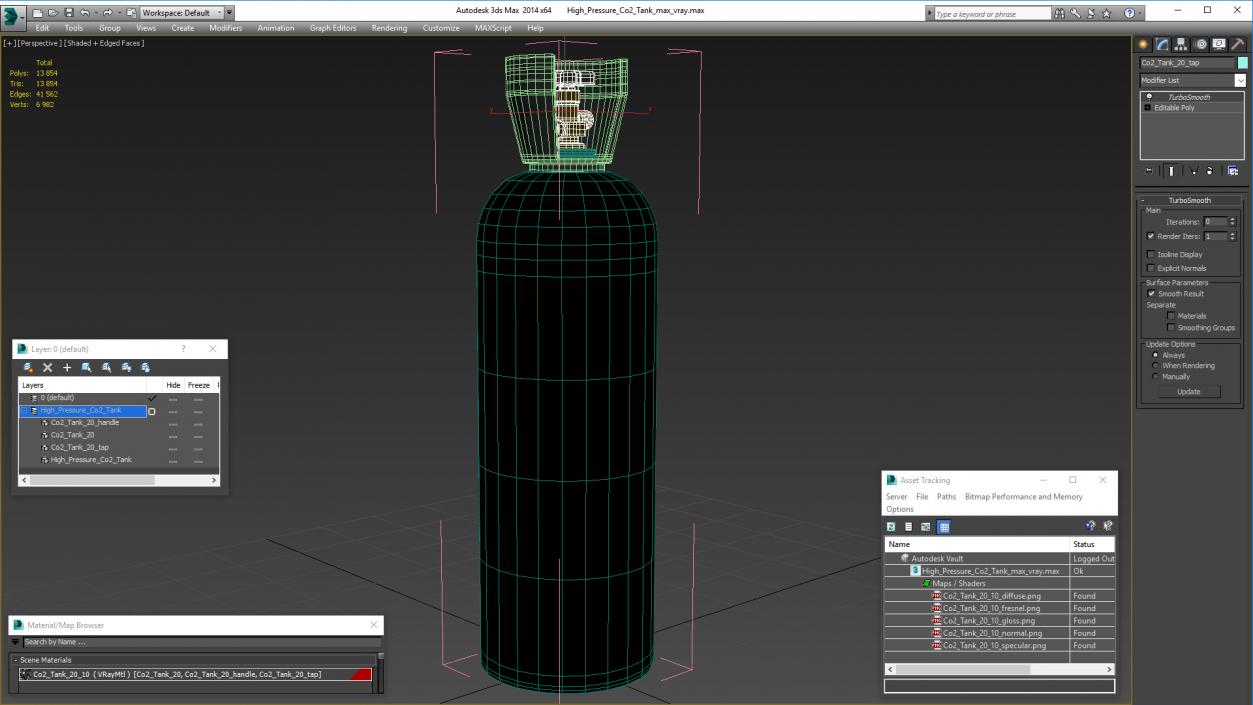 High Pressure Co2 Tank 3D