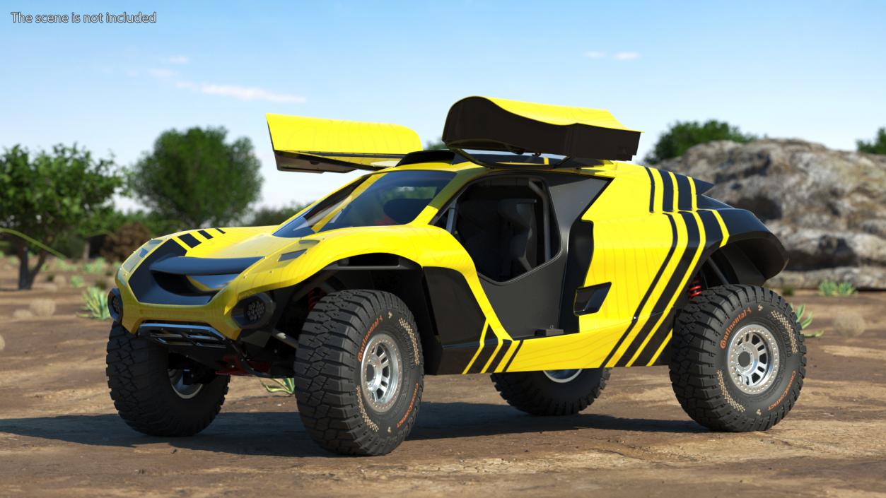 Extreme E Car Racing Electric SUV Clean Rigged for Cinema 3D